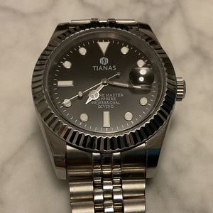 Tianas datejust homage stainless steel sapphire crystal